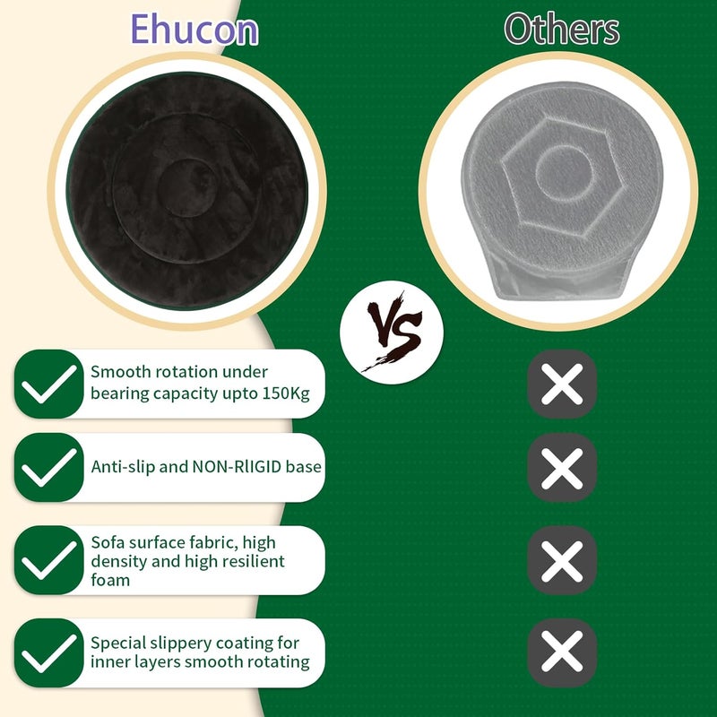 Ehucon 360 Degree Swivel Seat Cushion for Car or Chair,Rotating Seat Cushion Pivot Disc Pad for Elderly,Swivel Car Seat Chair Assist for Elderly to Turning Easily from Bed to Wheelchair - Image 5